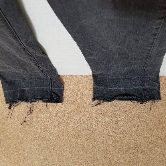 Lucky Brand jeans 10/30 Lolita Shrunken Boot bootcut denim split cuff frayed hem - Picture 6 of 16